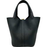 エルメス HERMES ピコタンロックPM G刻印 ブラック ゴールド金具 トリヨン レディース ハンドバッグ