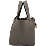 エルメス HERMES ピコタンロックPM W刻印 エトゥープ ゴールド金具 トリヨンクレマンス レディース ハンドバッグ