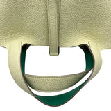 エルメス HERMES ピコタンロックPM エクラ W刻印 ジョーヌミルトン/ヴェールヴェルティゴ シルバー金具 トリヨン/スイフト レディース ハンドバッグ