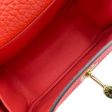 エルメス HERMES リンディミニ Z刻印 テキサスローズ ゴールド金具 トリヨン レディース ショルダーバッグ