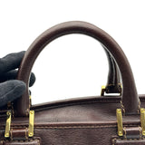 ロエベ LOEWE アマソナ28 ブラウン レザー レディース ハンドバッグ