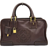 ロエベ LOEWE アマソナ28 ブラウン レザー レディース ハンドバッグ