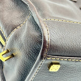 ロエベ LOEWE アマソナ28 ブラウン レザー レディース ハンドバッグ