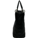 クリスチャン・ディオール Christian Dior レディディオール ラージ ブラック カナージュ/レザー レディース ハンドバッグ