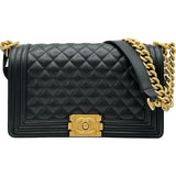 シャネル CHANEL ボーイシャネル25 A67086 ブラック ゴールド金具 キャビアスキン レディース ショルダーバッグ