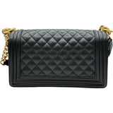 シャネル CHANEL ボーイシャネル25 A67086 ブラック ゴールド金具 キャビアスキン レディース ショルダーバッグ
