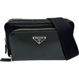プラダ PRADA トライアングルロゴ ボディバッグ ブラック ナイロン/レザー レディース ボディバッグ