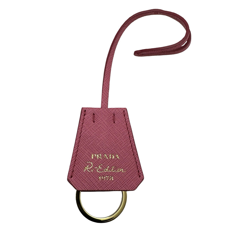 プラダ PRADA トライアングルロゴバケットバッグ 1BE067 ピンク レザー