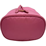 プラダ PRADA トライアングルロゴバケットバッグ 1BE067 ピンク レザー/ナイロン レディース ショルダーバッグ