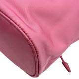 プラダ PRADA トライアングルロゴバケットバッグ 1BE067 ピンク レザー/ナイロン レディース ショルダーバッグ