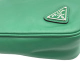 プラダ PRADA トライアングルロゴ クラッチ 2NE054 グリーン レザー レディース クラッチバッグ