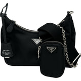 プラダ PRADA Re-Edition 2005ショルダーバッグ 1BH204 ブラック ナイロン レディース ショルダーバッグ