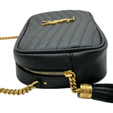 サンローラン SAINT LAURENT ルーチェーンショルダー 612579 ブラック レザー レディース ショルダーバッグ