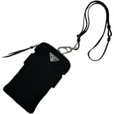 プラダ PRADA トライアングルロゴフォンポーチ 2ZT011 ブラック ナイロン レディース ポーチ