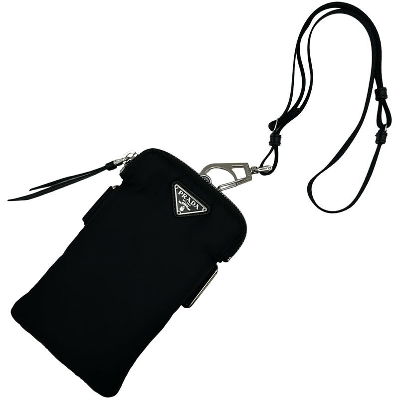 プラダ PRADA トライアングルロゴフォンポーチ 2ZT011 ブラック