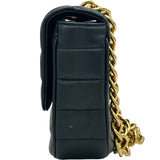 セリーヌ CELINE モノクロノーム チェーンショルダー 111273 ブラック ゴールド金具 カーフスキン レディース ショルダーバッグ