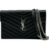 サンローラン SAINT LAURENT エンベロープ カサンドラチェーンウォレット 393953 ブラック カーフスキン レディース ショルダーバッグ