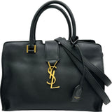 サンローラン SAINT LAURENT ベイビーカバス 424868 ブラック レザー レディース ハンドバッグ