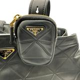 プラダ PRADA キルティングレザートート 1BG547 ブラック レザー レディース トートバッグ