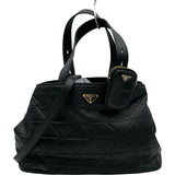 プラダ PRADA キルティングレザートート 1BG547 ブラック レザー レディース トートバッグ