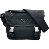 プラダ PRADA トライアングルロゴショルダーバッグ ブラック ナイロン レディース ショルダーバッグ