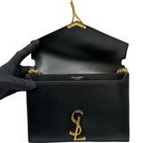 サンローラン SAINT LAURENT カサンドラ ミディアム 532750 ブラック レザー レディース ショルダーバッグ