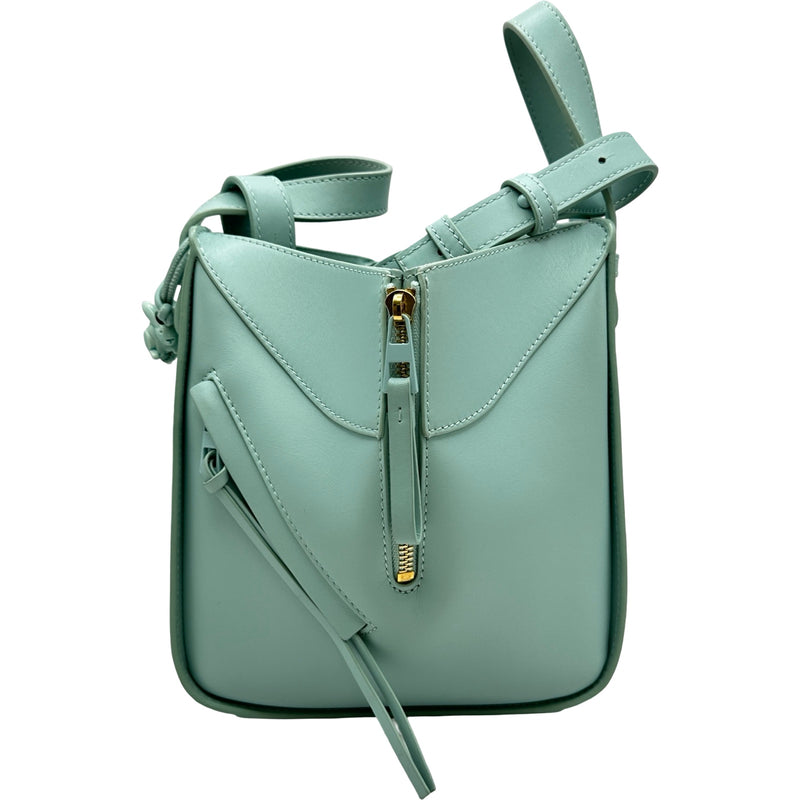 ロエベ LOEWE ハンモック コンパクト 652235 ライトブルー レザー