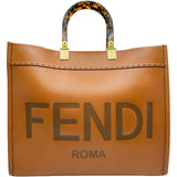 フェンディ FENDI サンシャインミディアム 8BH386 ブラウン カーフレザー レディース トートバッグ