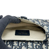 クリスチャン・ディオール Christian Dior サドルバッグミニ ネイビー キャンバス レディース ハンドバッグ