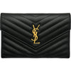サンローラン SAINT LAURENT カサンドラ エンベロープ チェーンウォレット 393953 ブラック カーフレザー レディース ウォレットチェーン