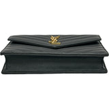 サンローラン SAINT LAURENT カサンドラ エンベロープ チェーンウォレット 393953 ブラック カーフレザー レディース ウォレットチェーン