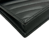 サンローラン SAINT LAURENT カサンドラ エンベロープ チェーンウォレット 393953 ブラック カーフレザー レディース ウォレットチェーン