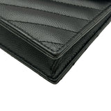 サンローラン SAINT LAURENT カサンドラ エンベロープ チェーンウォレット 393953 ブラック カーフレザー レディース ウォレットチェーン