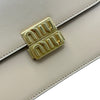 ミュウミュウ miu miu シティショルダーバッグ 5BD254 ベージュ レザー レディース ショルダーバッグ