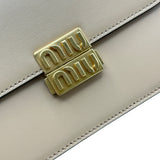 ミュウミュウ miu miu シティショルダーバッグ 5BD254 ベージュ レザー レディース ショルダーバッグ