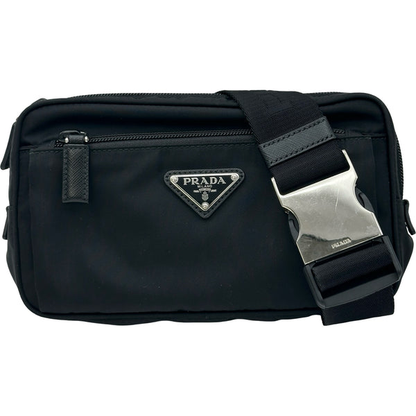 PRADA / トライアングルロゴ ボディバッグ ナイロン ブラック メンズ プラダ PRADA トライアングルロゴボディバッグ ブラック ナイロン