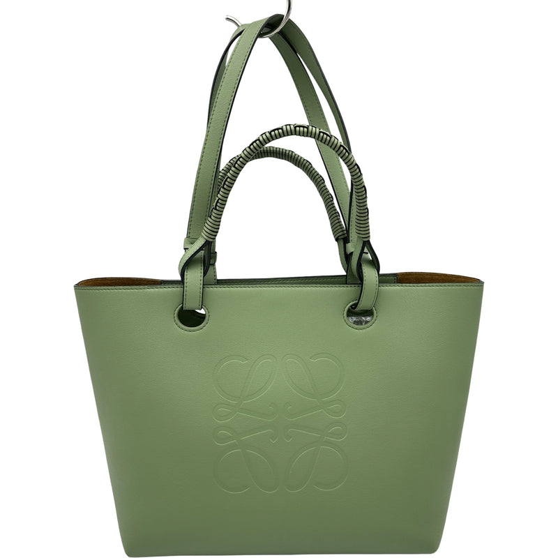 ロエベ LOEWE アナグラムスモールトート 652124 グリーン レザー