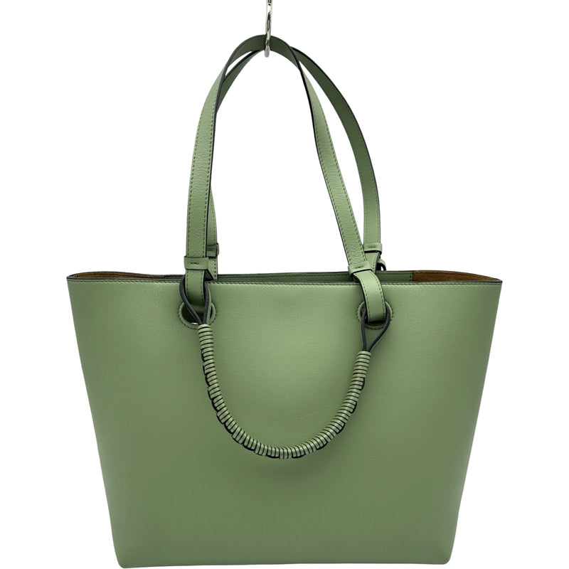 ロエベ LOEWE アナグラムスモールトート 652124 グリーン レザー