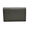 サンローラン SAINT LAURENT ケイトタッセルチェーンウォレット 452159 グレー クロコ型押しカーフ レディース ウォレットチェーン