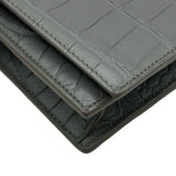 サンローラン SAINT LAURENT ケイトタッセルチェーンウォレット 452159 グレー クロコ型押しカーフ レディース ウォレットチェーン
