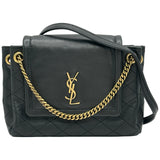 サンローラン SAINT LAURENT ノリータ ミニ 672738 ブラック レザー レディース ショルダーバッグ