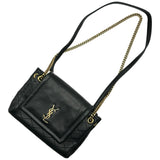サンローラン SAINT LAURENT ノリータ ミニ 672738 ブラック レザー レディース ショルダーバッグ