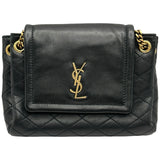 サンローラン SAINT LAURENT ノリータ ミニ 672738 ブラック レザー レディース ショルダーバッグ