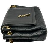 サンローラン SAINT LAURENT ノリータ ミニ 672738 ブラック レザー レディース ショルダーバッグ