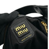 ミュウミュウ miu miu ホーボーショルダー ブラック レザー レディース ショルダーバッグ