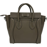 セリーヌ CELINE ラゲージナノショッパー 168243 スリ シルバー金具 ドラムドカーフスキン レディース ショルダーバッグ