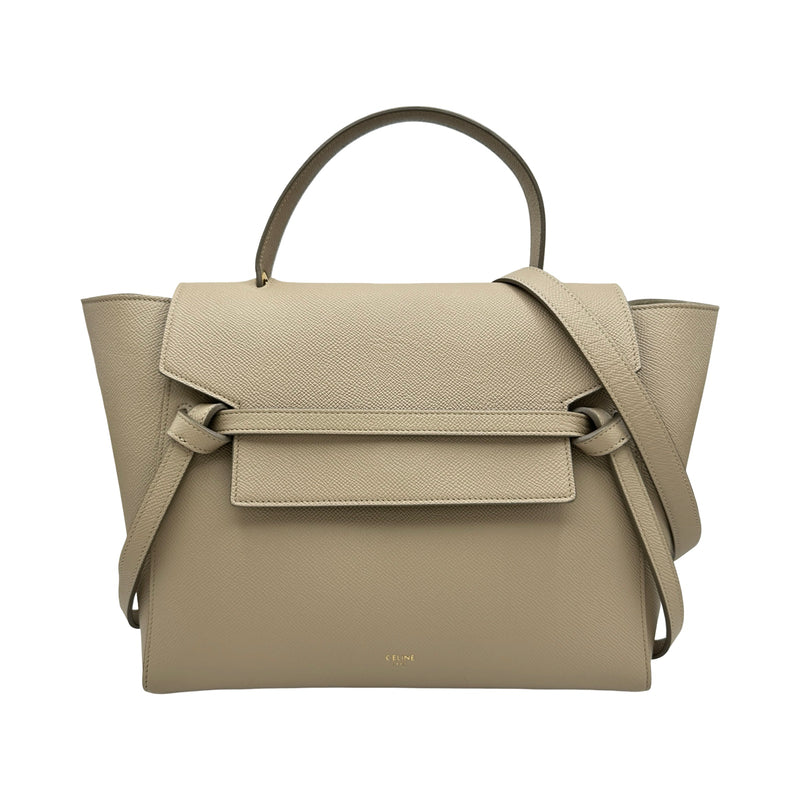 セリーヌ CELINE ベルトバッグミニ 176103 ベージュ グレインレザー