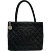 シャネル CHANEL 復刻トート A01804 6番台 ブラック シルバー金具 キャビアスキン レディース トートバッグ