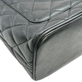 シャネル CHANEL 復刻トート A01804 6番台 ブラック シルバー金具 キャビアスキン レディース トートバッグ