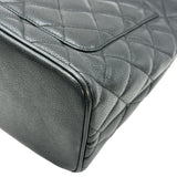 シャネル CHANEL 復刻トート A01804 6番台 ブラック シルバー金具 キャビアスキン レディース トートバッグ